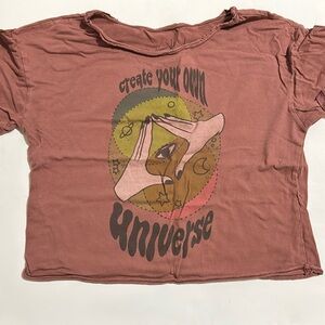 Life clothing cropped t shirt size S women's short sleeved.